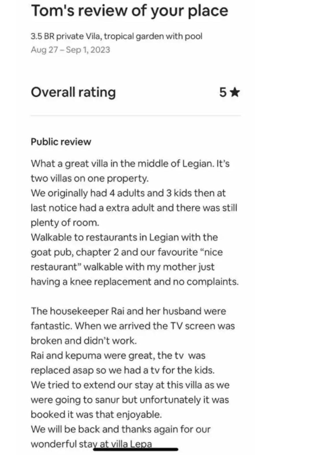 Lepa Villa, Oasis In Legian Villa Seminyak (Bali)